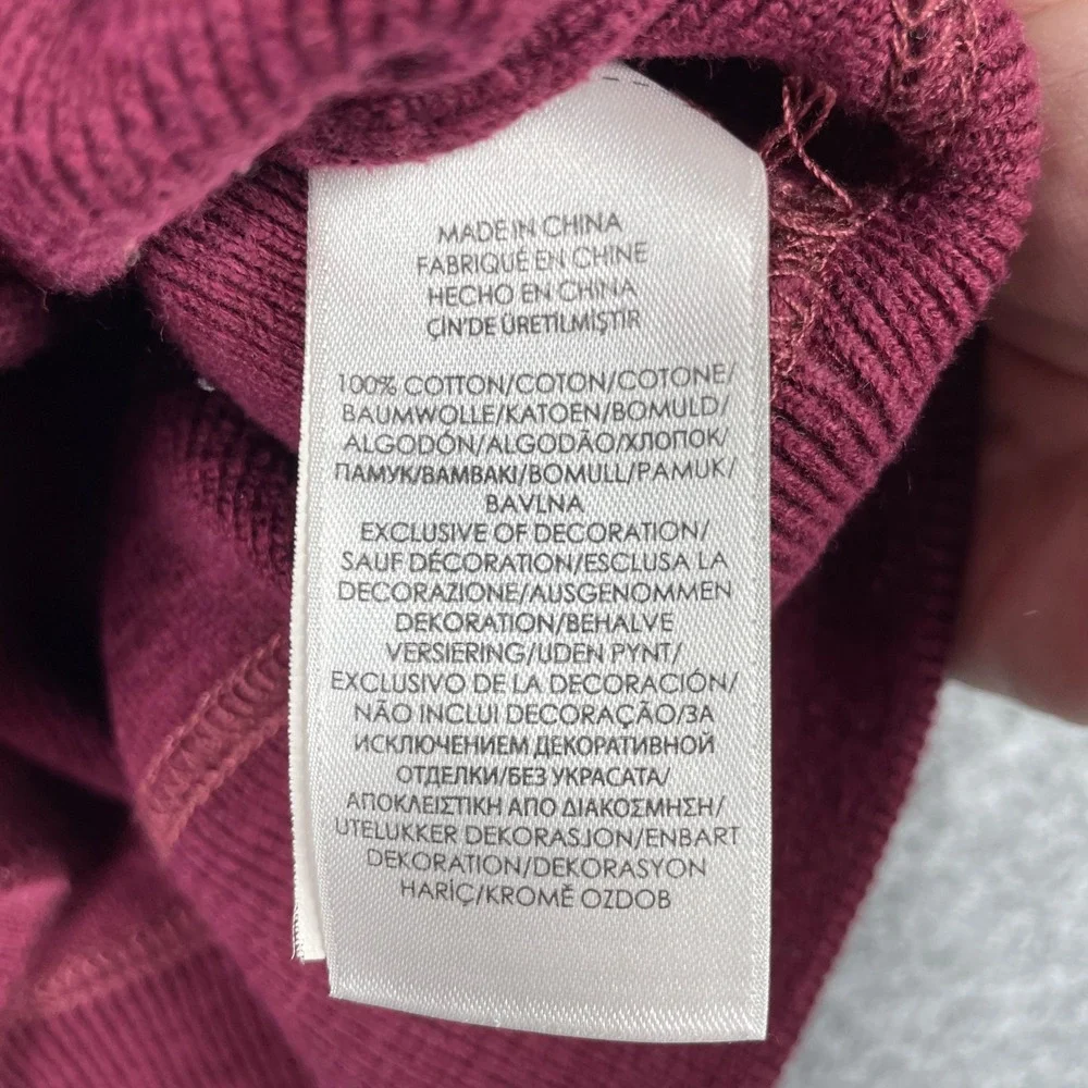 Polo Ralph Lauren Sweatshirt Mens L Burgundy 1967 Athl Dept Ribbed Crew Neck